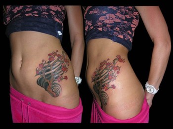 Looking for unique  Tattoos? Cherry Blossom Tree Coverup  Full Body View